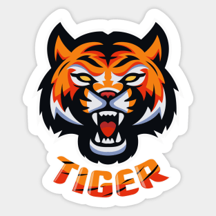 the tiger roared Sticker